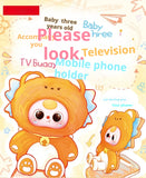 Baby Three Foldable Phone Stand Blind Box Cute Animal Desktop Holder For Watching TV Desk Decor Surprise Collectible Toy