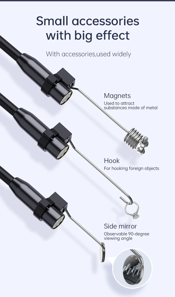 1080P Industrial Endoscope Automotive Borescope Sewer Drain Pipe Channel Inspection Camera With Screen Tools For Car Full Hd