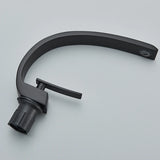 Luxury Brass Basin Faucet Deck Mounted Black Hot Cold Water Bathroom Basin Wash Mixer Tap Single Hole For Bathroom