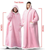 2025 Super Long Flannel Blanket with Sleeves Winter Hoodies Sweatshirt Women Men Pullover Fleece Giant TV Blanket Oversized New