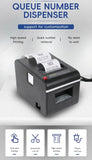 Ticket Dispenser 57mm Label Receipt Take Number Machine and Restaurant Pagers Queue Call Management System Restaurant Equipments