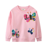Jumping Meters 2-7T New Arrivals Girls Sweatshirts Bunny Applique Toddler Clothing Hooded Tops Autumn Spring Baby Costume