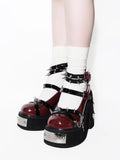 Japanese Retro Gothic Y2k Subculture Rivets Thick Heels High Heels Women's Shoes Sweet Lolita Shoes Spicy Girl