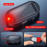 1pcs Car Fake Security Light Solar Powered Simulated Dummy Alarm Wireless Warning Anti-Theft Caution Lamp LED Flash Imitation