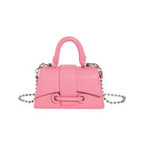 Women Mini Handbag Korean Style Chic Solid Texture Chain Crossbody Bag Ladies Summer High-Grade New Lipstick Commuter Bags