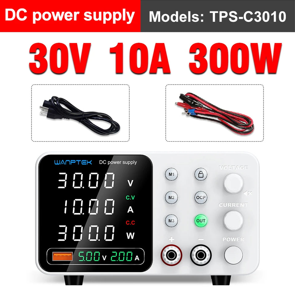Wanptek Adjustable DC power supply 30V 5A 10A 60V 5A 120V 3A 160V 2A Lab Bench Power Source Stabilized Voltage power supply