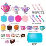 Tea set for girls, tea party set, tea set for kids including kettle, cookies, food for kids, gifts for boys and girls