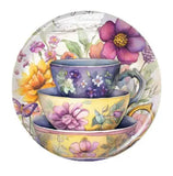 Handmade Teacup Coffee Cup Flower Photo Glass Cabochon Flatback Demo Flat Back Cameo For Diy Jewelry Making Supplies Accessories