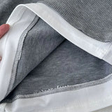 Boys' Casual Loose Cotton Long Sleeve Sweatshirt Grid Pullover Shirt 6-14 Years Spring Autumn Fashion Fake 2 Piece Top for Kids