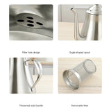 1.5L Tea Kettle 304 Stainless Steel Teapot,With Removable Infuser for Loose Flower Tea Coffee Kettle for Induction Cooker Safe
