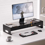 Carbon Steel Monitor Stand with Drawer Desktop Riser Shelf for Computer Office Desk Organizer Ergonomic Workspace Solution