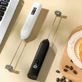 hot Electric Milk Frother Portable Egg Beater Hand Held Coffee Whisk Foam Mixer Rechargeable Kitchen Household Milk Foamer