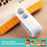 2 In 1 Sealer Cutter Mini Bag Sealer Handheld Heat Vacuum Sealer Portable Resealer Machine for Food Storage Snacks Freshness