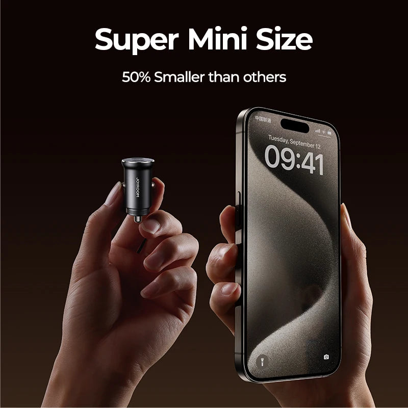 Joyroom 30W Car Charger Adapter PD QC3.0 Mini USB Charger Fast Charging Phone Charger for iPhone Samsung Galaxy Car Accessories