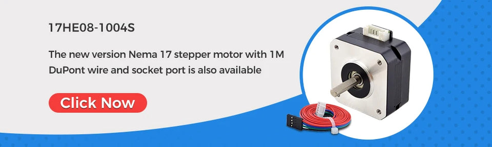 Nema 17 Stepper Motor 17HS08-1004S 20.5mm 1A 16Ncm(22oz.in) 42 Motor Nema17 Stepper 4-lead for DIY 3D Printer CNC XYZ