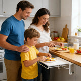 Cabinet Foldable Wall Desk Laundry Floating Table Space-Save Kitchen Shelf With Towel Rack Countertop Cabinet Extension Storage