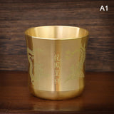 Brass Tea Cups Tea Mug Homeware China Antique Bar Drinkware Ancient Teacup For Drink Tea Coffee Tabletop Home Office Decor