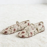 Summer Mesh Embroidered Flower Ballet Flats Women Light Breathable Mary Jane Shoes Luxury Designer Flats Comfortable Casual Shoe