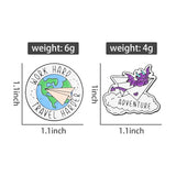 2-6pcs/set Hobby Collection Enamel Pins Reading Book Iced Coffee Knit Brooch Hiking Badges Music Korean Girls Band Jewelry
