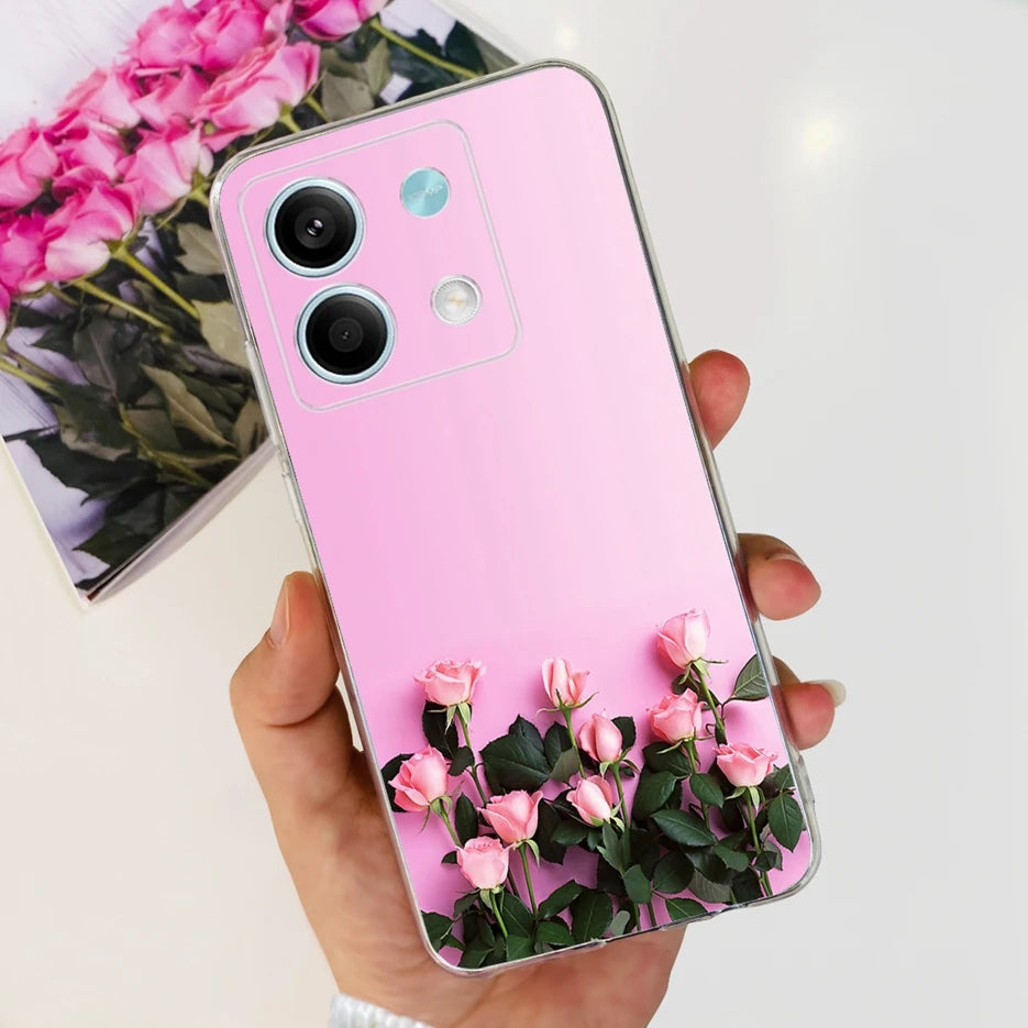 For Xiaomi Redmi Note 13 4G Case Cute Cat Butterfly Cover Soft Silicone Phone Case For Redmi Note 13 Pro Plus Note13 Full Bumper