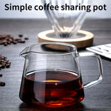 300ml/400ml/500ml/650 Coffee Pot High Temperature Resistant Glass Sharp-mouthed Hand Punch Sharing Pot Household Drip Coffee Pot