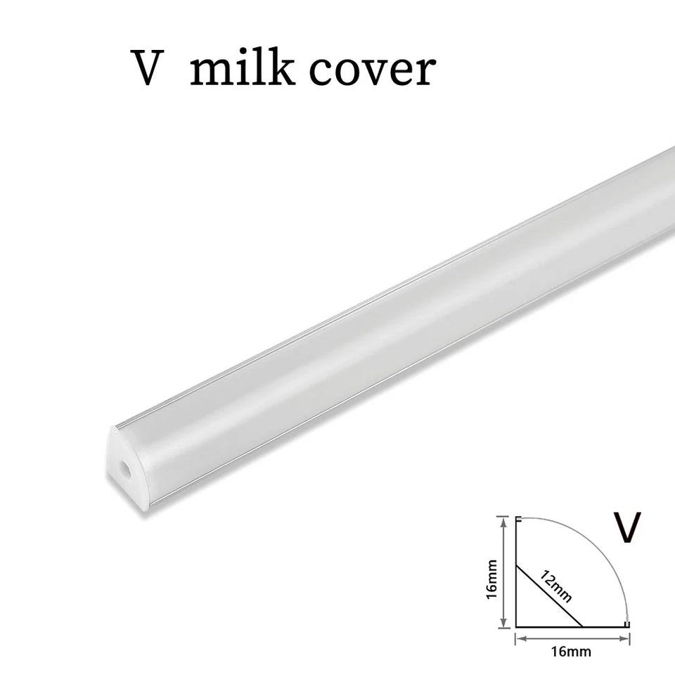 1-30pcs/Lot perfil aluminio led Corner Aluminium Profile Channel Holder for LED Strip Light Bar Cabinet Lamp Kitchen Closet