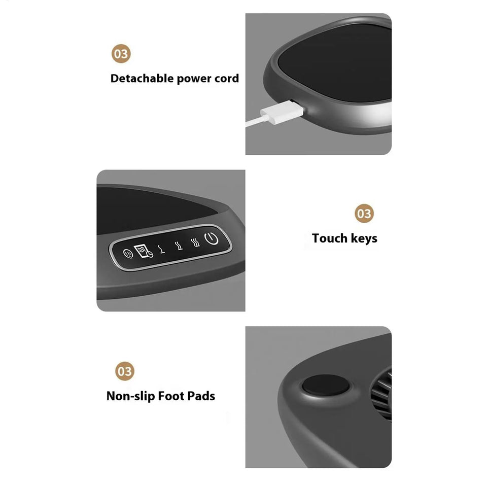 Coffee Mug Warmer with Touch Screen, Electric Ceramic Drink Cup Heater for Coffee Tea Hot Chocolate, for Office Desk, Home