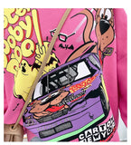 Letter Printing Sweatshirt Women High Street Cartoon Puppy Car Clothes Casual Crew Neck Sweater Bulk Items Wholesale Lots