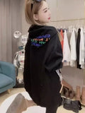 Graphic Hoodies Female Streetwear Sweatshirt Hoodie Pullover Korean Fashion Hooded Autumn Winter Tops Denim Jackets for Women