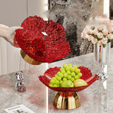 Hot Sale Luxury Transparent Display Plate for Fruits And Sweets Clear Glass Tray for Home Living Room Coffee Table Decoration