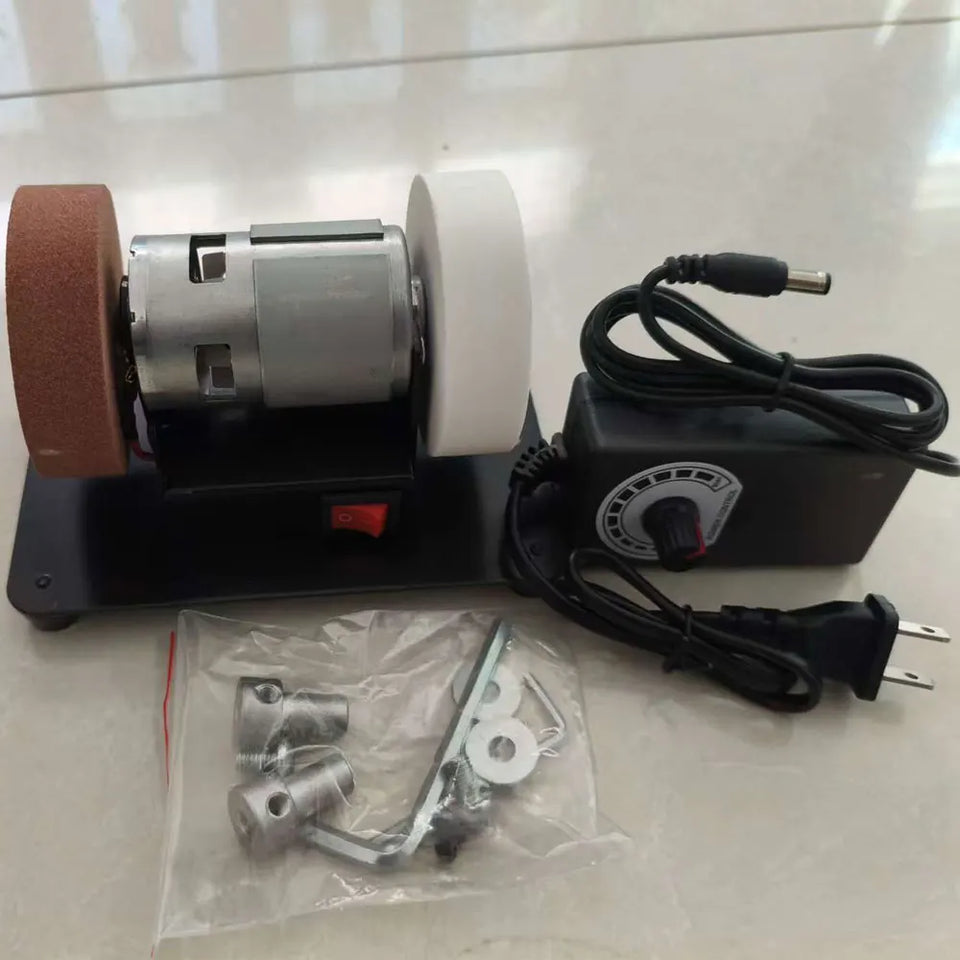 100W Double Grinder Machine Artifact Table Grinder Motor Micro Coarse and Fine Polishing Electric Grinding Wheel Grindig Stone