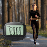 Clip-On Pedometer Electronic Pedometer Large Screen Simple Step Tracker Multifunctional for Adults Seniors Dog