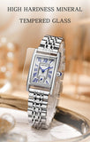 Sanda 1116 New Fashion Elegant Women's Analog Quartz Watch, Rectangle Dial, Water Resistant Business Wristwatch