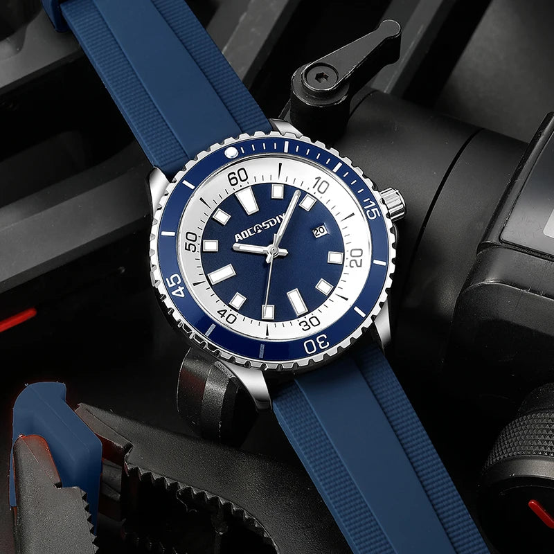 Fashion New Watches for Men Multi Functional Luminous Date Quartz Wrist Watch Man Clock Leisure Sports Waterproof Men's Watch