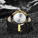NAVIFORCE Waterproof Watches for Men Original Brand Luxury Leather Men's Quartz Wristwatch Fashion Military Chronograph Male
