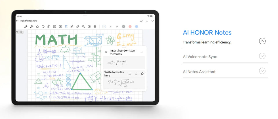 EU Version HONOR Pad 10 Tablet Wi-Fi 8GB+256GB 12.1-inch 120Hz 2.5K Display 10100mAh Battery Qualcomm Snapdragon 7 Gen 3 Android