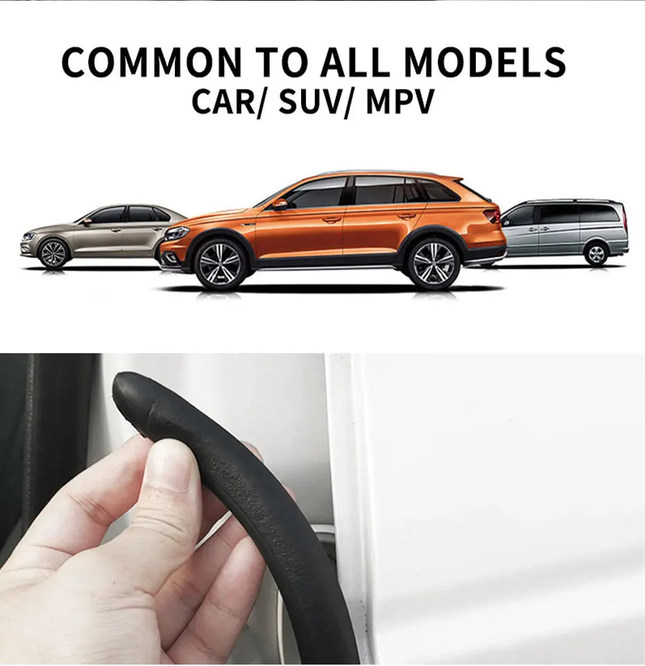 Car Door Seal Strip Rubber Car Door Side Sealing Weatherstrip For Car Waterproof Noise Insulation Sealant Auto Protection