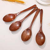 1-10PCS Long Hand Wooden Spoon Ellipse Ladle Sets Tea Coffee Honey Stir Spoons Kitchen Spice Scoops Tableware Stirrer Teaspoons