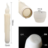 LED Flameless Taper Candles 6.5/11" Battery Operated Fake Flickering Candlesticks Electric Long Candles for Wedding Home Decor