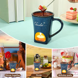 150ML Chocolate Fondue Cup European Candle Cup Ceramic Mug Heating Food Cheese Butter Coffee Mug With Fork Home Party Supplies