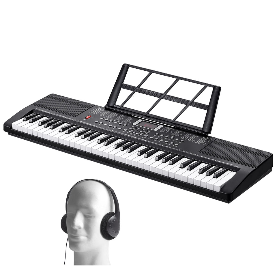 SucceBuy 61 Key Digital Keyboard Piano Electric Portable Piano 200 Tones 200 Rhythms or 600 Tones 500 Rhythms for Beginner Use