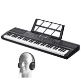 SucceBuy 61 Key Digital Keyboard Piano Electric Portable Piano 200 Tones 200 Rhythms or 600 Tones 500 Rhythms for Beginner Use