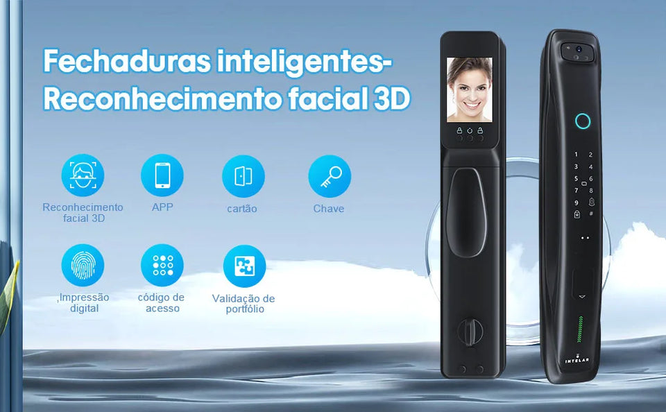 X3 Tuya Wifi 3D face recognition Electronic lock biometrics Fingerprint Lock Smart Door Lock Key Card NFC Camera Electronic Lock