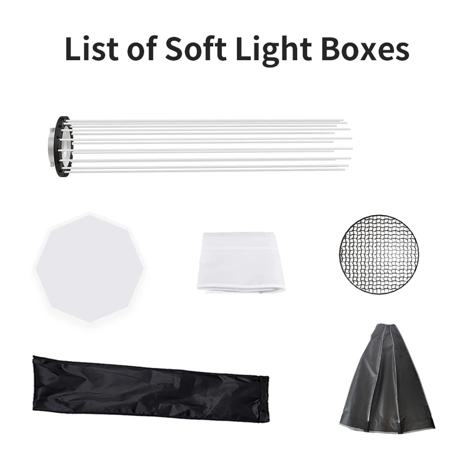 SH 115/135W LED COB Video Light Photography Lamp With Tripod Softbox Remote Control Video Light For Skit Video Photography