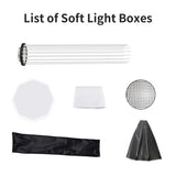 SH 115/135W LED COB Video Light Photography Lamp With Tripod Softbox Remote Control Video Light For Skit Video Photography