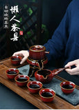 Handmade Coffee Tea Tray Kitchen Sugar Organizer Ceramic Narrow Tea Tray Cup Snack Handles Plateau Cuisine Home Accessories