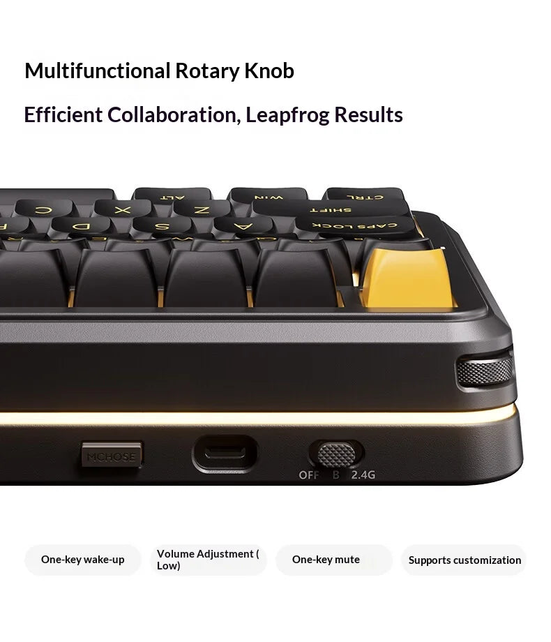 MCHOSE K99 V3 Mechanical Keyboard Tri-Mode Wireless ARGB Control Knob 10000mAh Dual 8K 0.125ms Hot-Swappable Custom Game Keyboar