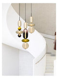Modern Colorful Glass Hanging Pendant Light Chandelier for Loft Living Room Restaurant Nordic Coffee Restaurant Lighting Fixture