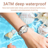 POEDAGAR Elegant Ladies Watches Waterproof Luminous Date Week Watch for Woman High Quality Stainless Steel Quartz Women's Watch