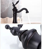 Chrome Basin Faucet Brass Black 360° rotatable basin faucet European-style Hot and Cold mixing faucet Brushed
